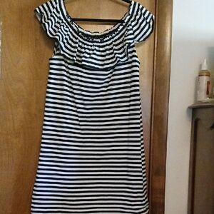 Kate Spade Black and White Striped Dress.